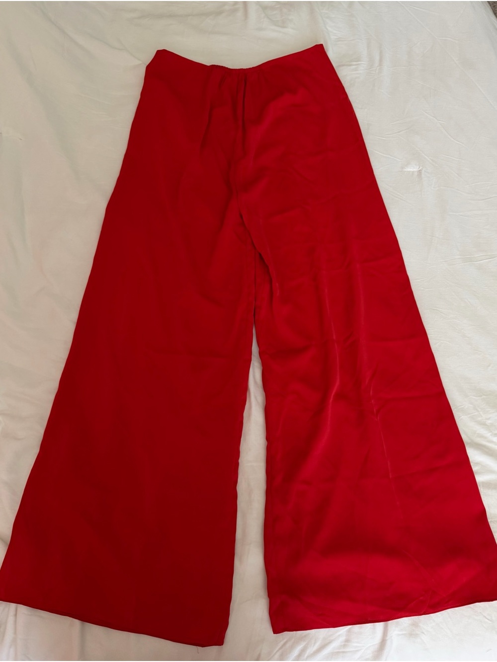 Wide-Leg Red Women’s Ao Dai Pants